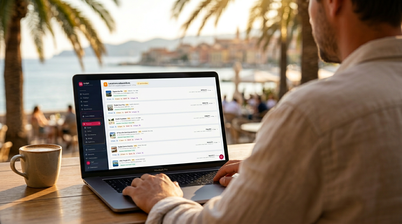 BusinessHub — réservations sur ordinateur